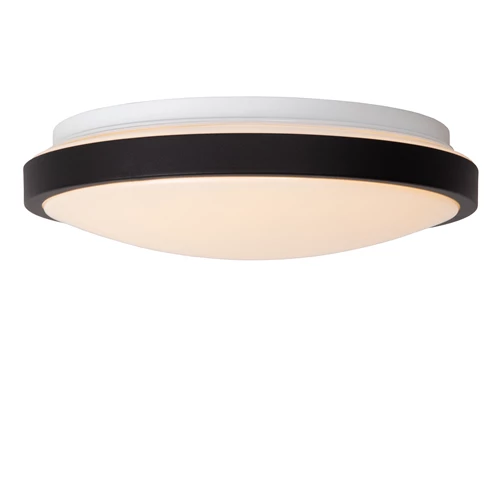 Lucide DASHER - Plafonnière Badkamer - Ø 29,3 cm - LED - 1x12W 2700K - IP44 - Bewegingssensor - Zwart - detail 1